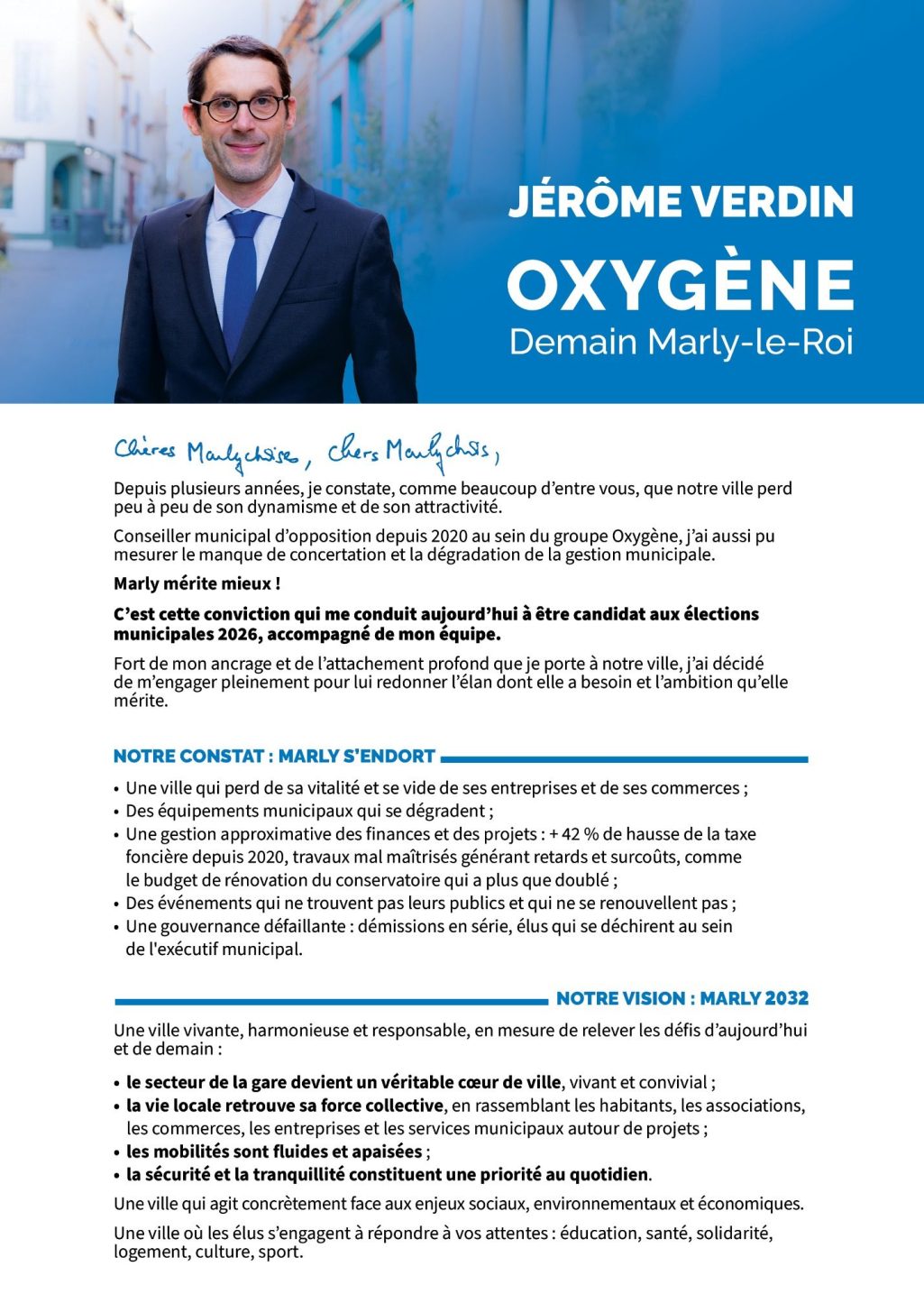 Lettre de candidature de Jérôme Verdin Lettre de candidature de Jérôme Verdin