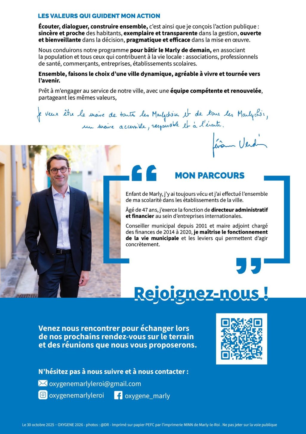 Lettre de candidature de Jérôme Verdin Lettre de candidature de Jérôme Verdin